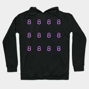 Pink Typewriter Number 8 Hoodie